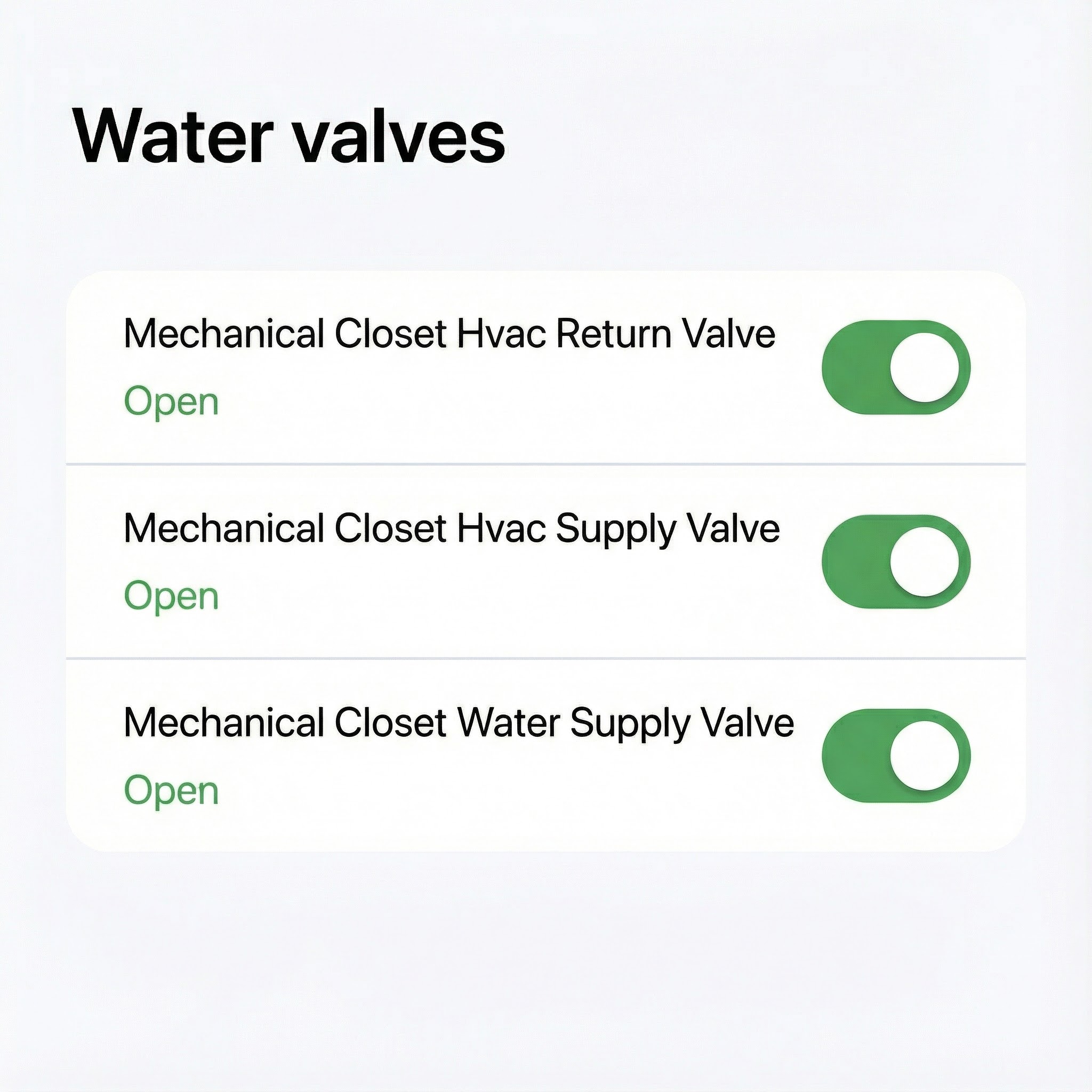 Valve Control Interface